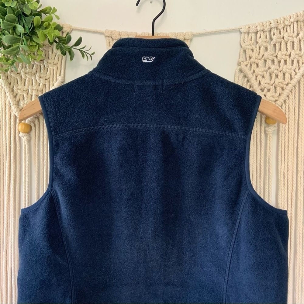 VINEYARD VINES Women's Navy Blue Fleece Vest Size Small - Picture 6 of 9